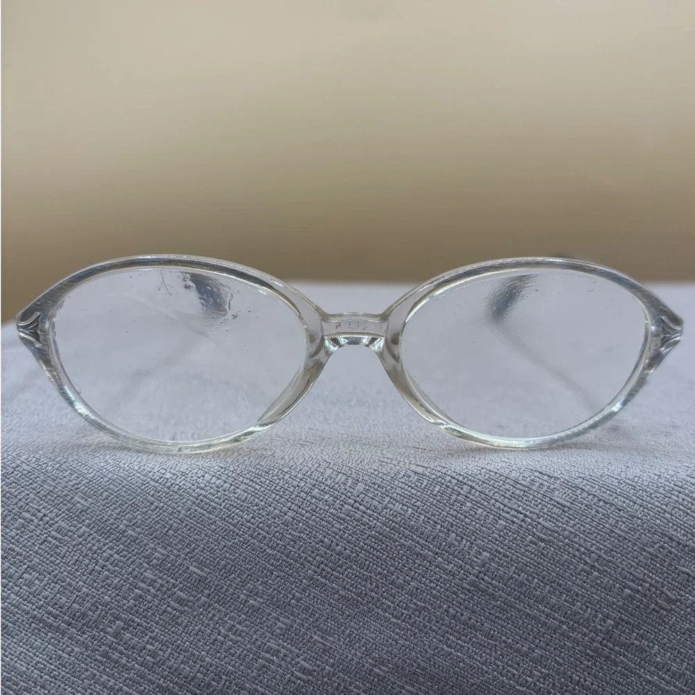 VTG Y2K Blue Ribbon for Marchon Misty Blue Oval Cat Eye Eyeglass Frames BR 18